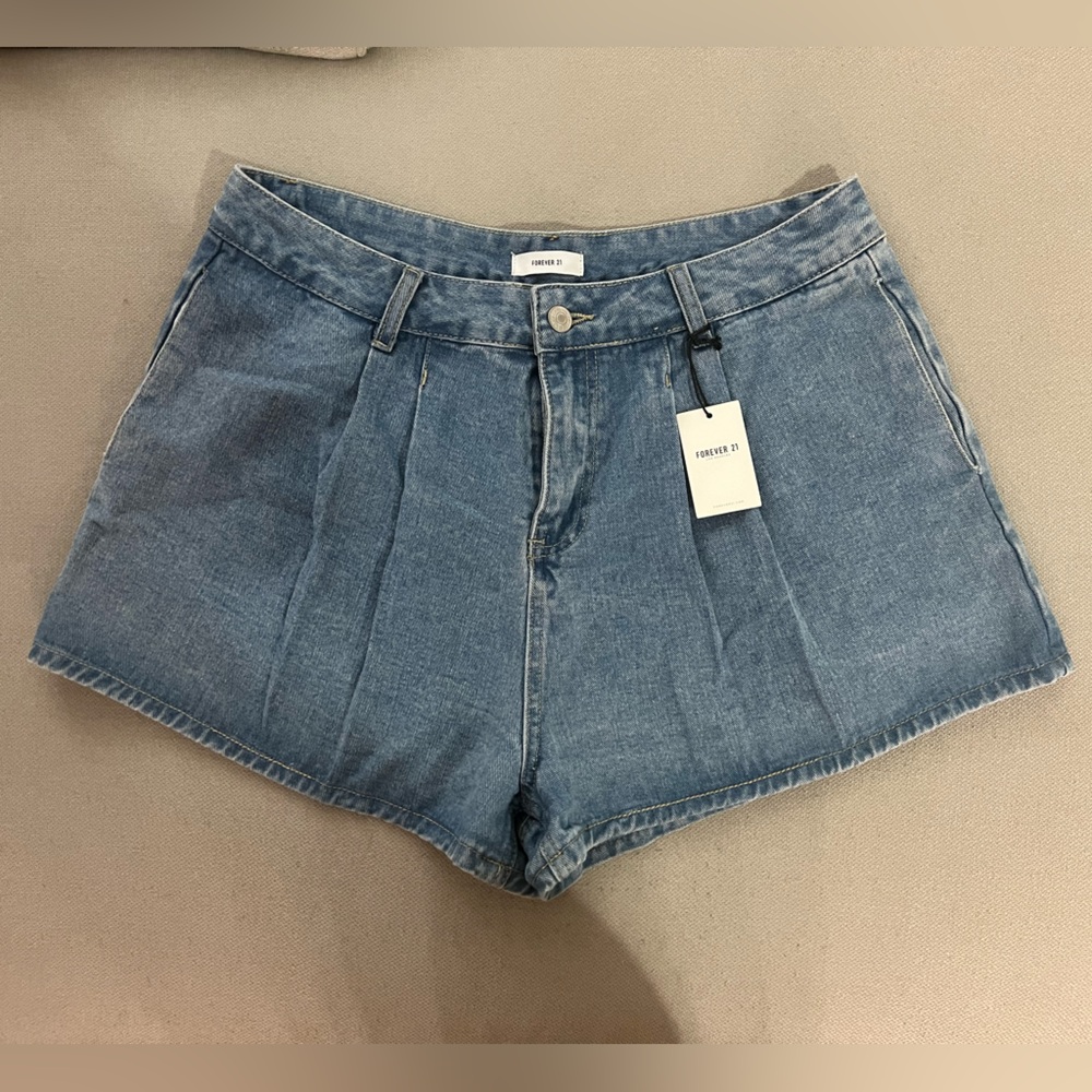 NEW High-Rise Plated Denim Short
